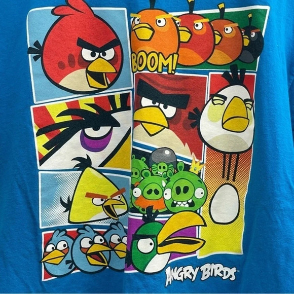 Angry Birds Graphic Minimalist Cartoon Characters 100% Cotton Fun Tee sh… - Picture 2 of 5